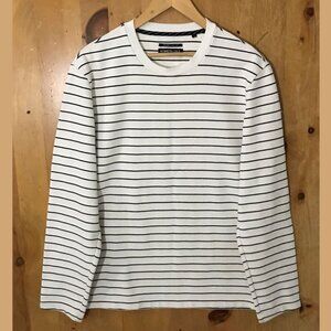 Kenneth Cole Men’s Crew Neck Striped Pullover Sweater – Medium